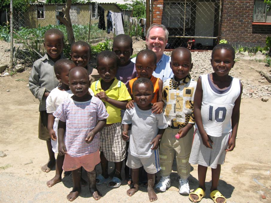 Dr. Carpenter with Children